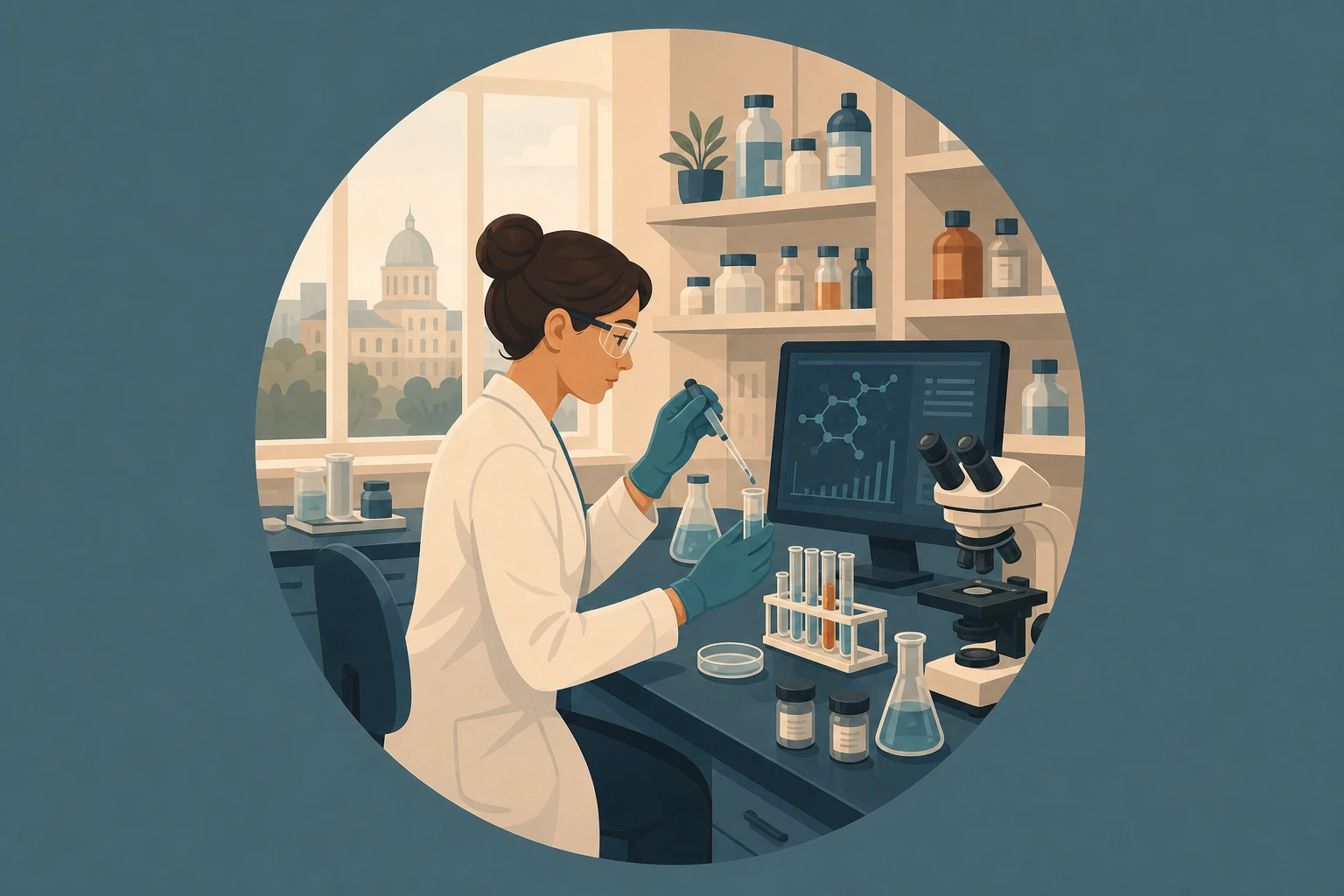 Illustration pour un CV de Toxicologue