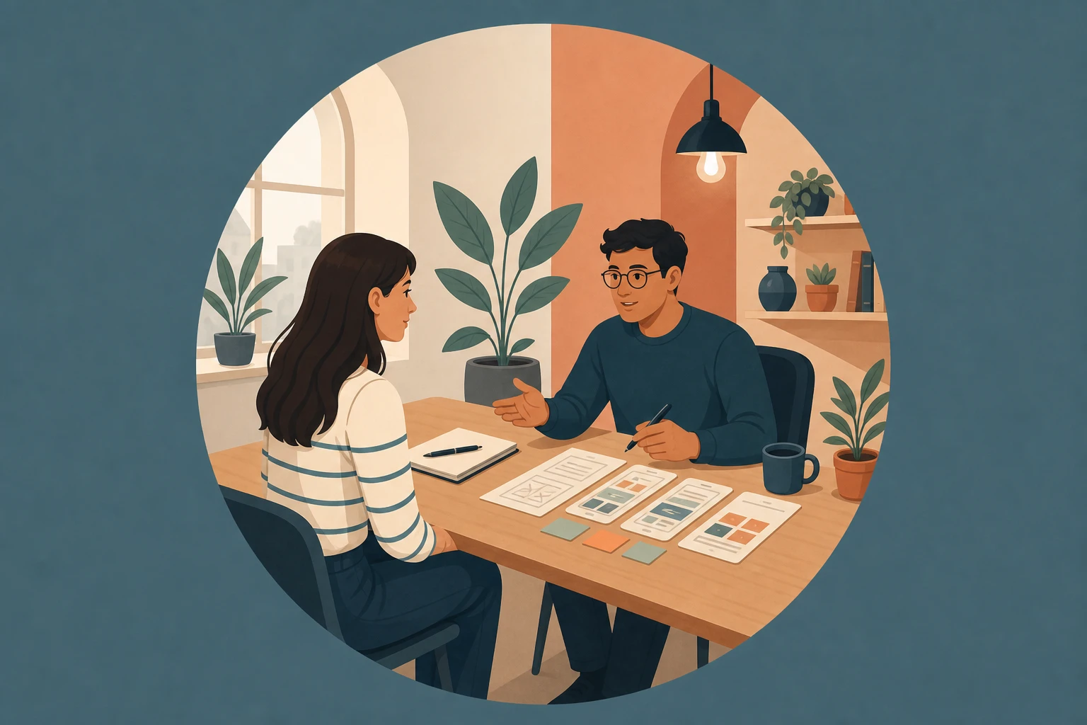 Illustration pour un CV de UX researcher