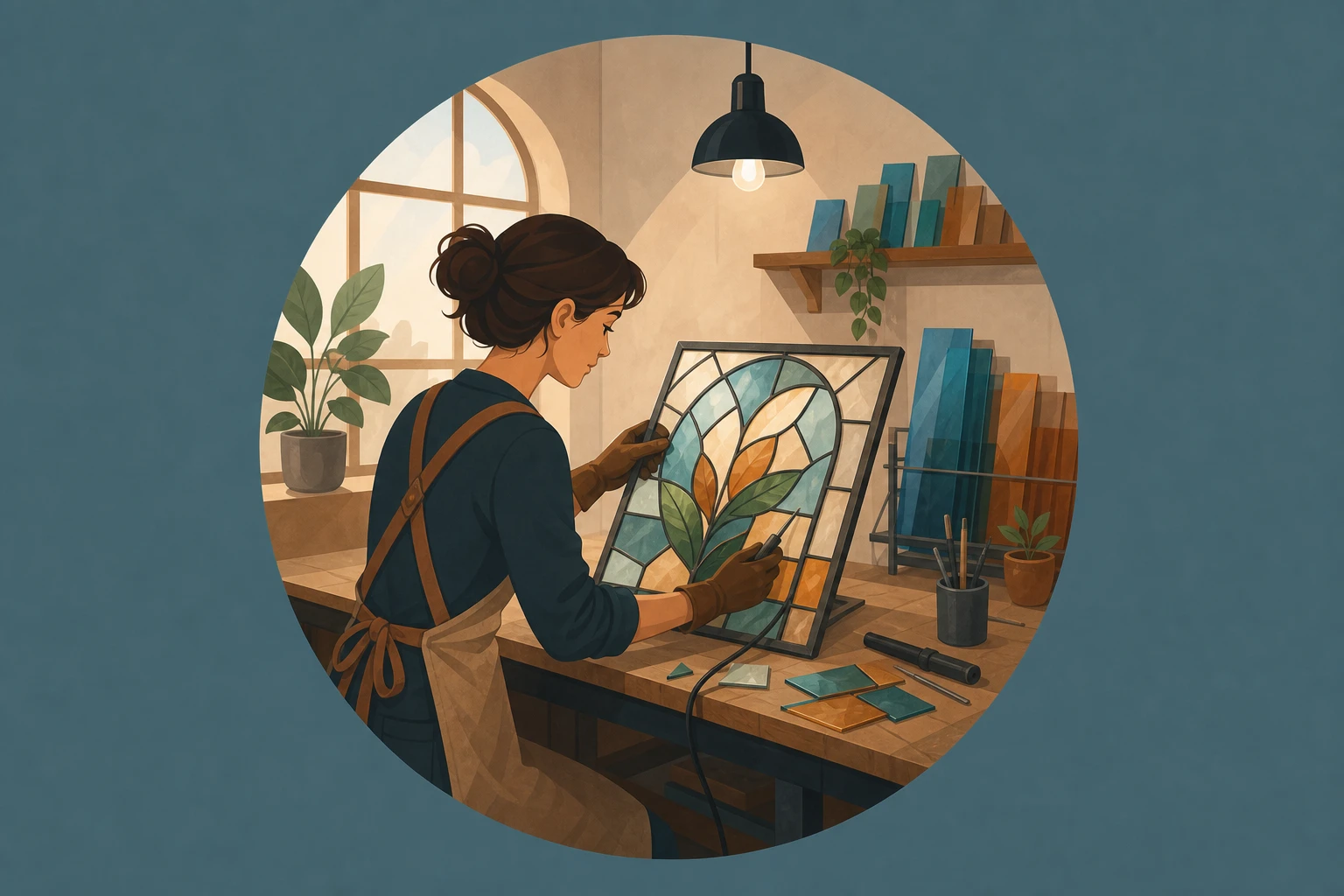 Illustration pour un CV de Vitrailliste