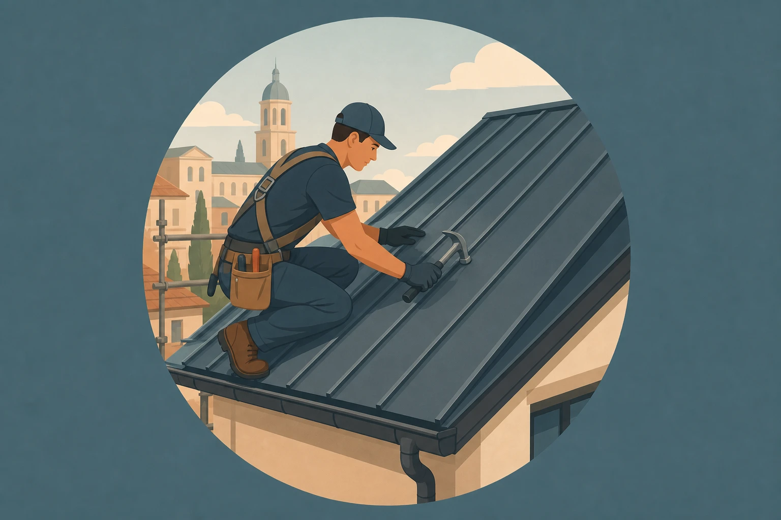 Illustration pour un CV de Zingueur