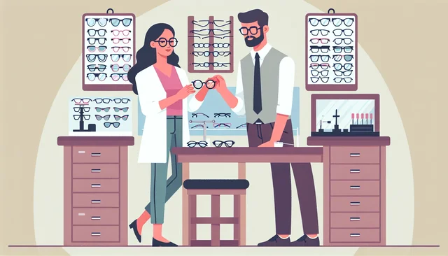 Illustration pour un CV de Opticien Lunetier