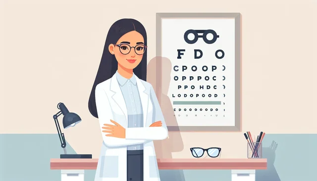 Illustration pour un CV de Opticien