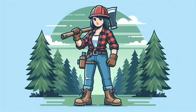 Illustration pour un CV de Bucheron