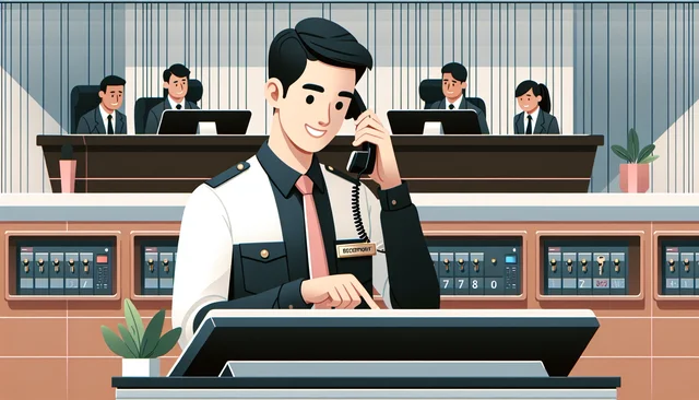 Illustration pour un CV de Réceptionniste