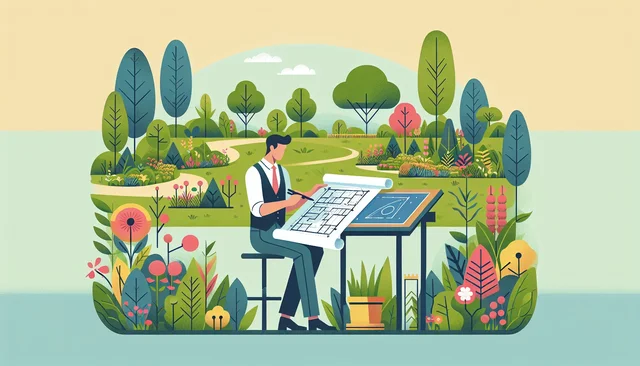 Illustration pour un CV de Paysagiste