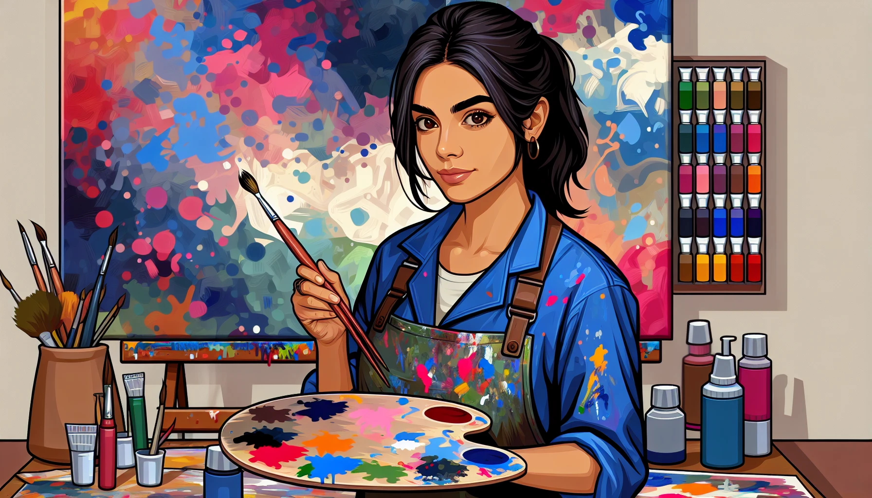 Illustration pour un CV de Peintre