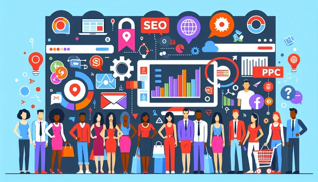 Illustration pour un CV de Marketing Digital
