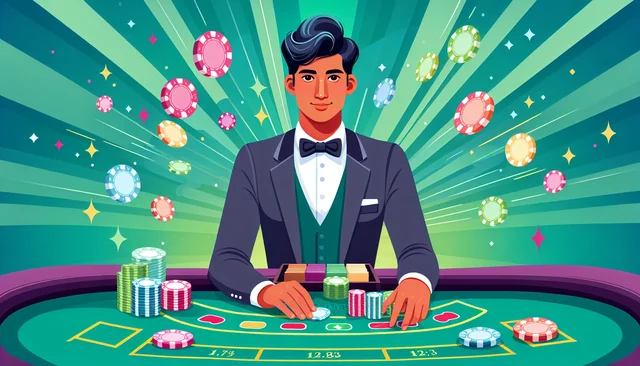 Illustration pour un CV de Croupier