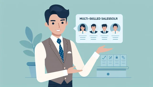 Illustration pour un CV de Vendeur Polyvalent