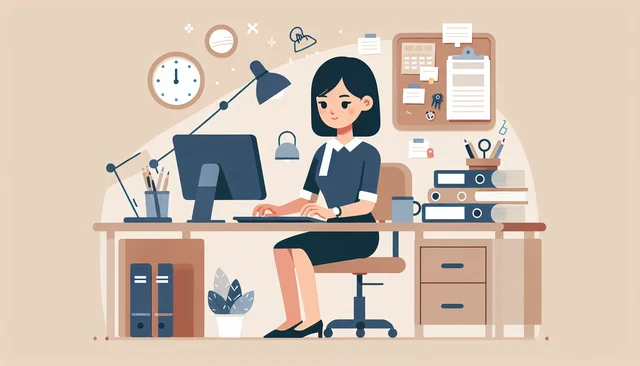 Illustration pour un CV de Secrétaire Bureautique