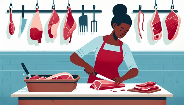 Illustration pour un CV de Boucher