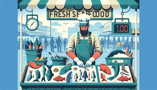 Illustration pour un CV de Poissonnier