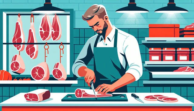 Illustration pour un CV de Chef boucher