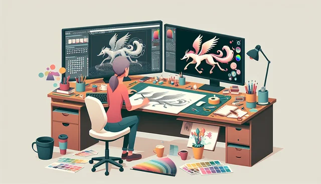 Illustration pour un CV de Animateur 3D