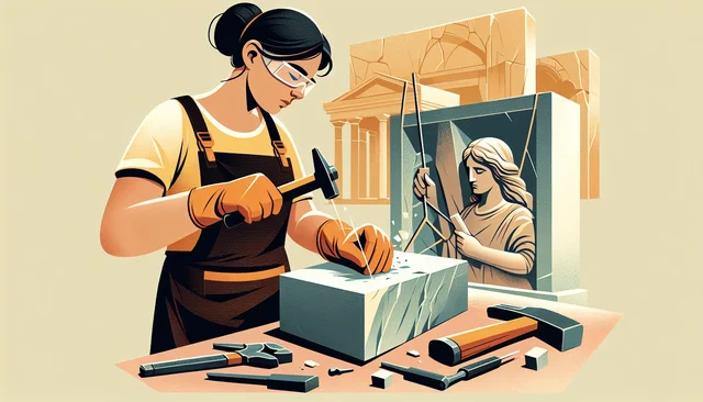 Illustration pour un CV de Tailleur de pierre