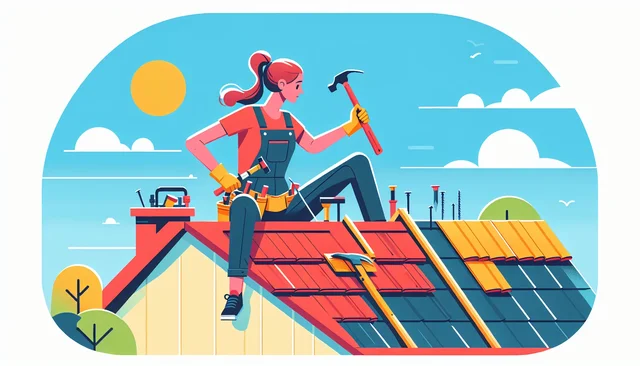 Illustration pour un CV de Couvreur