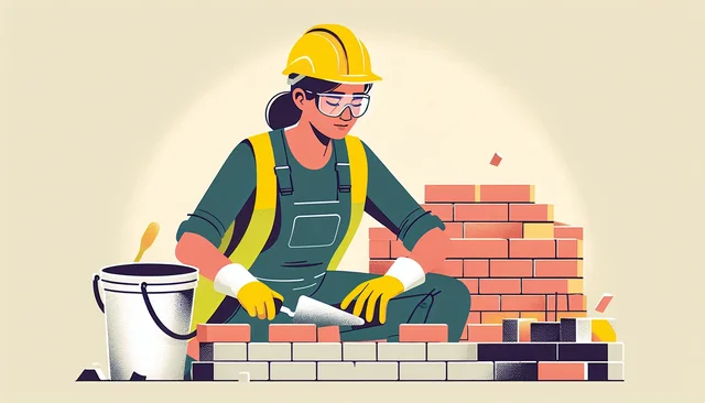 Illustration pour un CV de Aide maçon