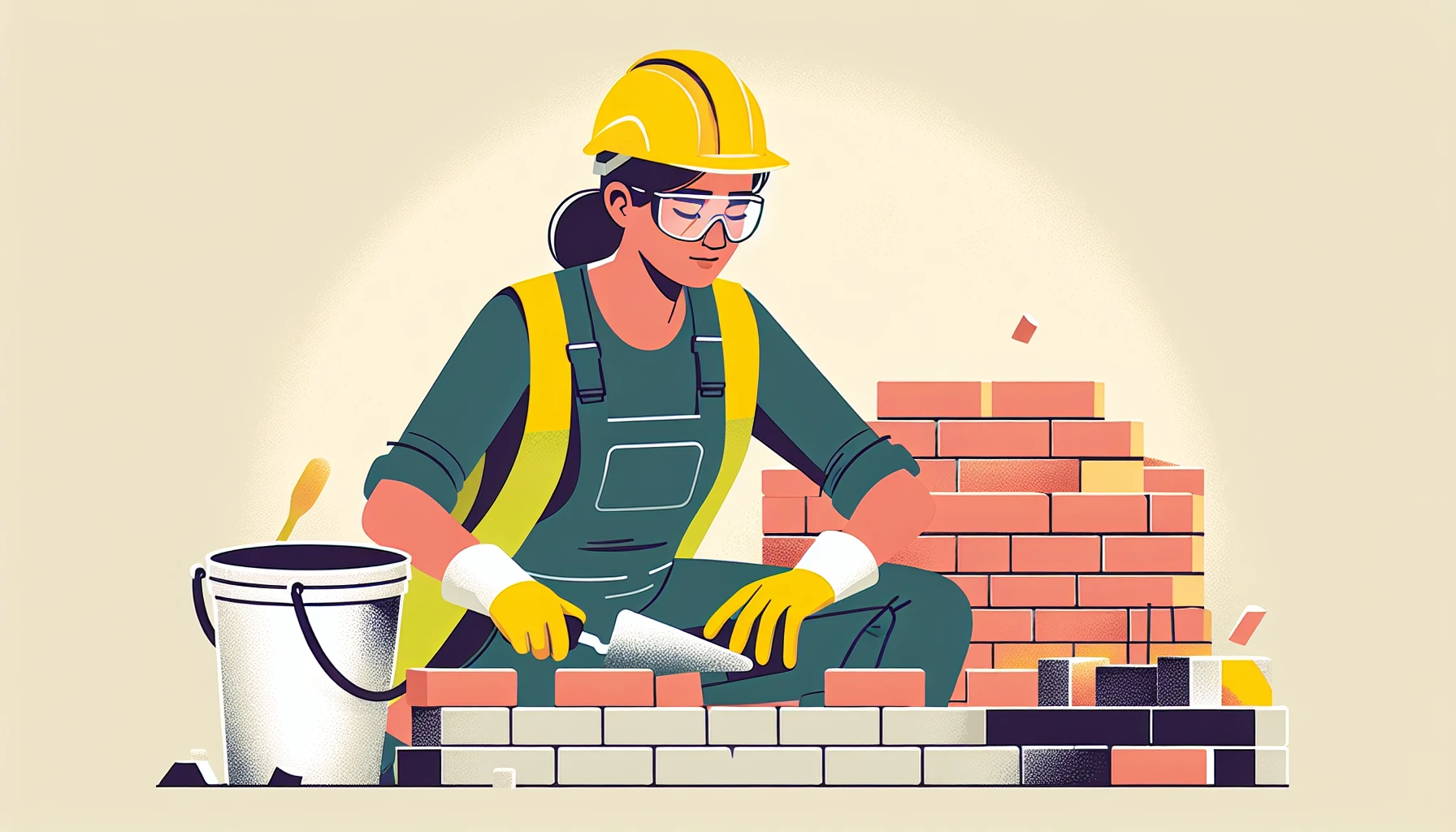 Illustration pour un CV de Aide maçon