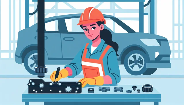 Illustration pour un CV de Agent de production automobile