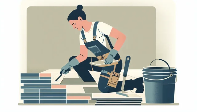 Illustration pour un CV de Carreleur