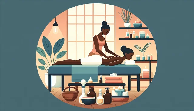Illustration pour un CV de Masseuse