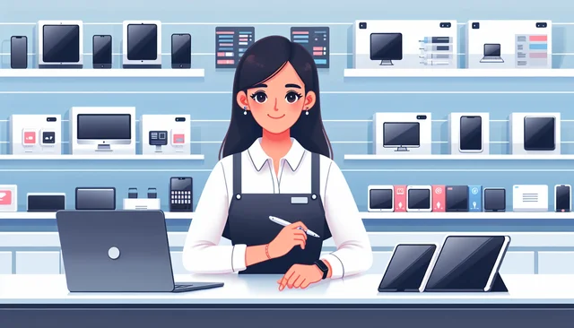 Illustration pour un CV de Vendeur informatique