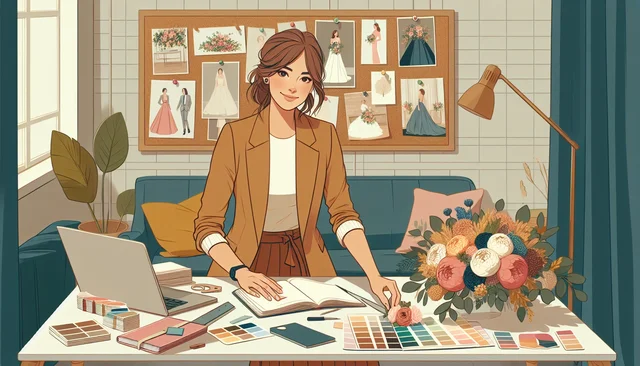 Illustration pour un CV de Wedding planner