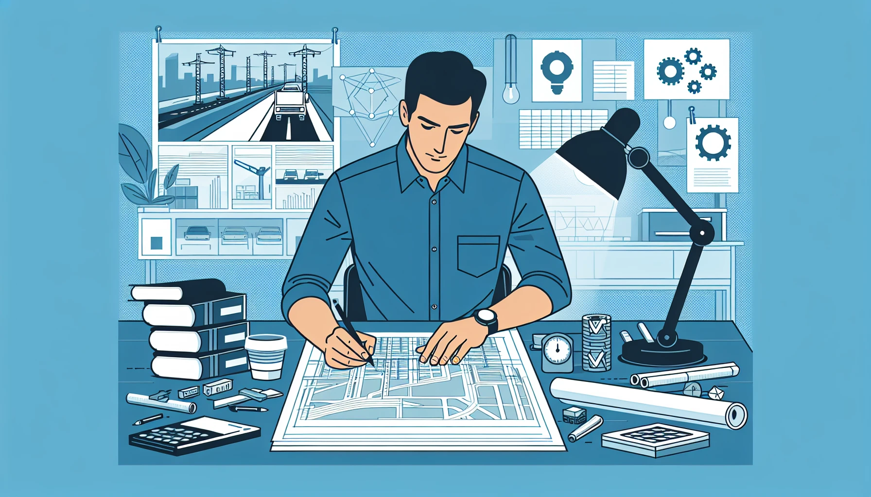 Illustration pour un CV de Projeteur VRD