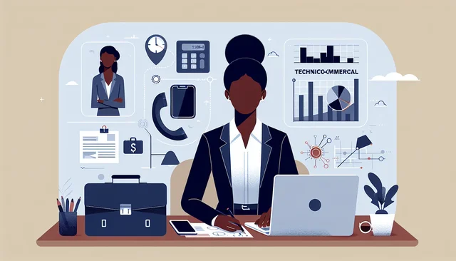 Illustration pour un CV de Technico Commercial