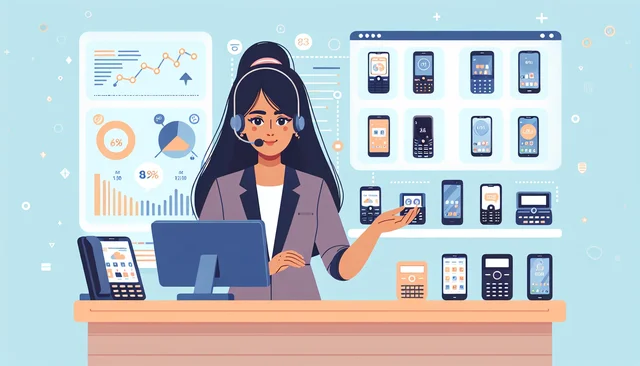 Illustration pour un CV de Vendeur en Téléphonie