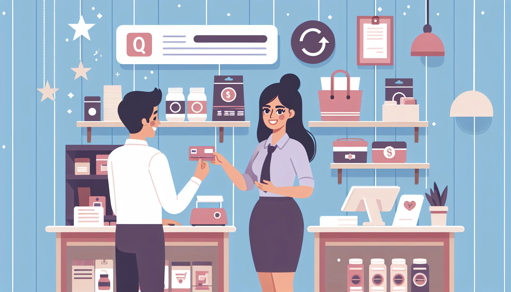 Illustration pour un CV de Vendeuse