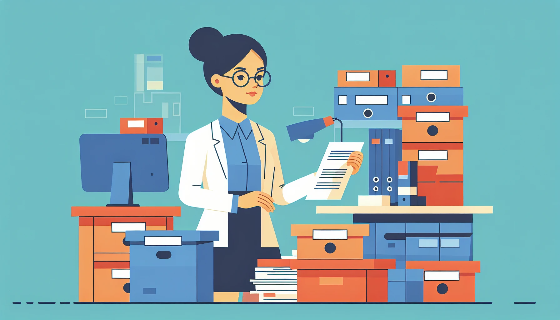 Illustration pour un CV de Archiviste