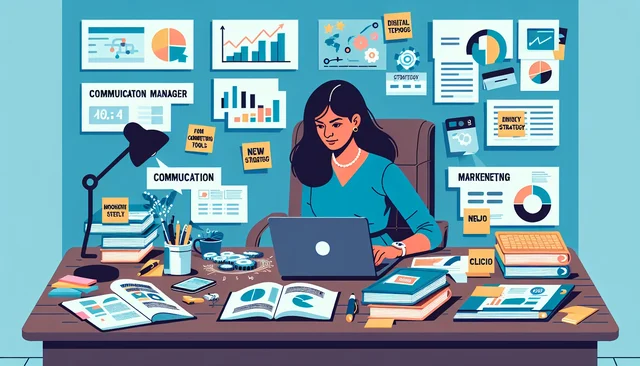Illustration pour un CV de Responsable de la communication