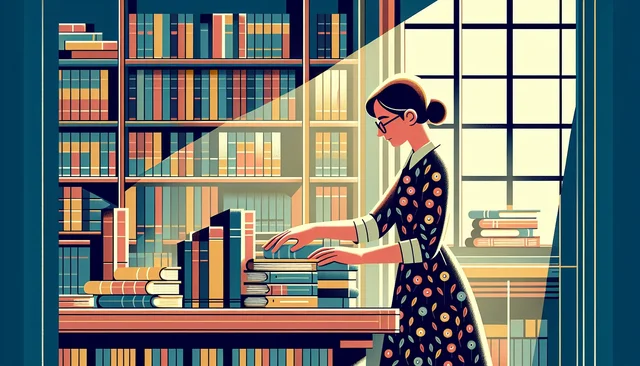 Illustration pour un CV de Bibliothécaire