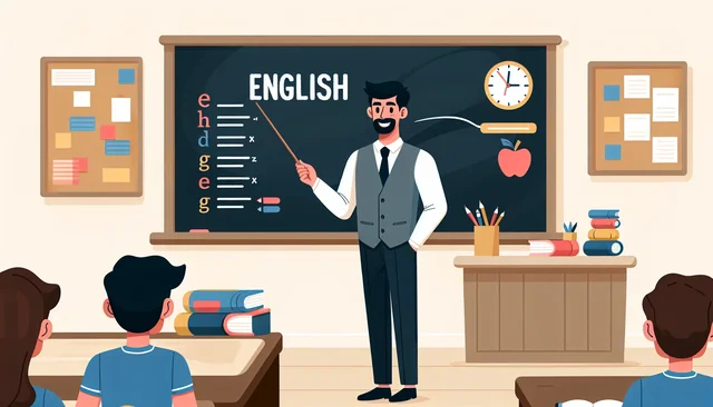 Illustration pour un CV de Professeur d’anglais