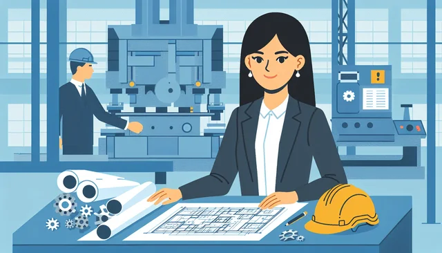 Illustration pour un CV de Chef de Projet Industriel