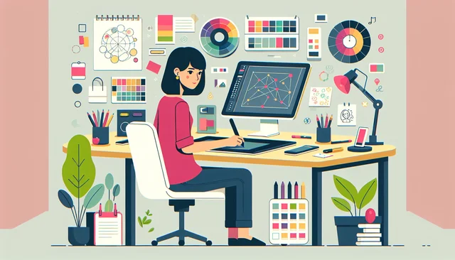 Illustration pour un CV de Graphiste