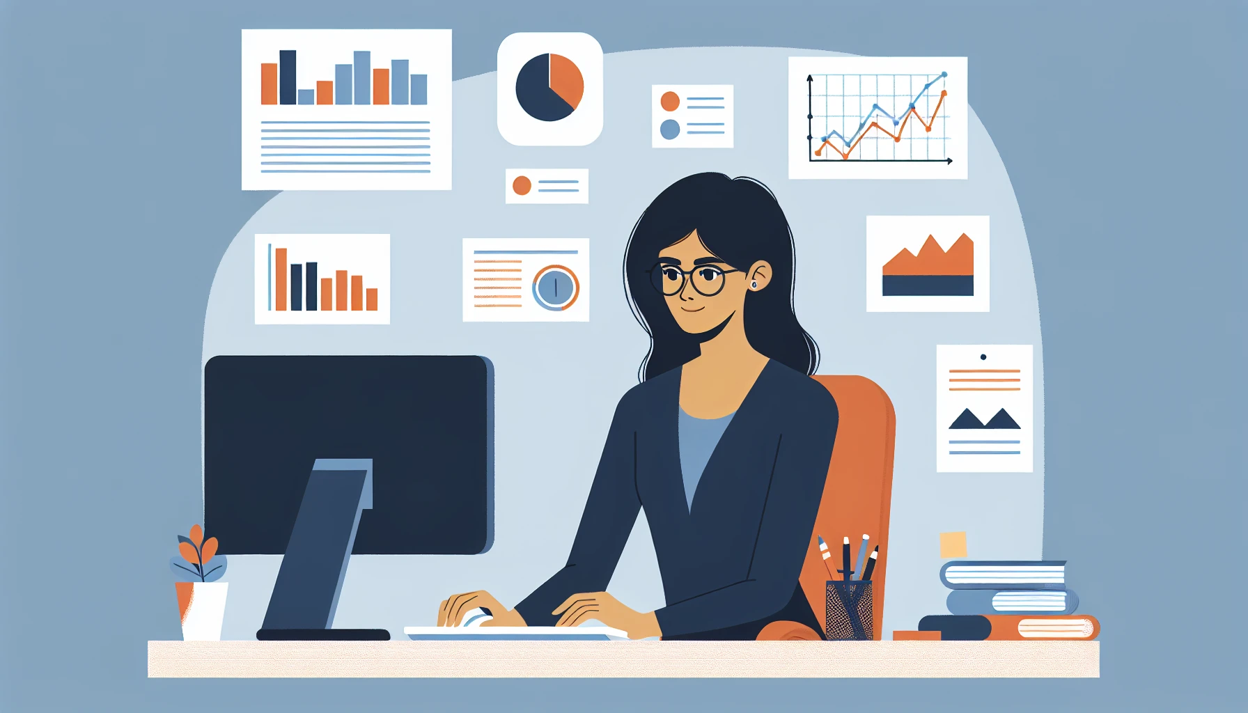 Illustration pour un CV de Responsable Financier