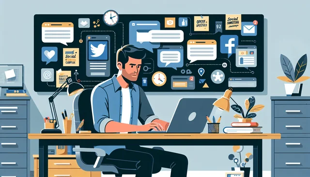 Illustration pour un CV de Social Media Manager