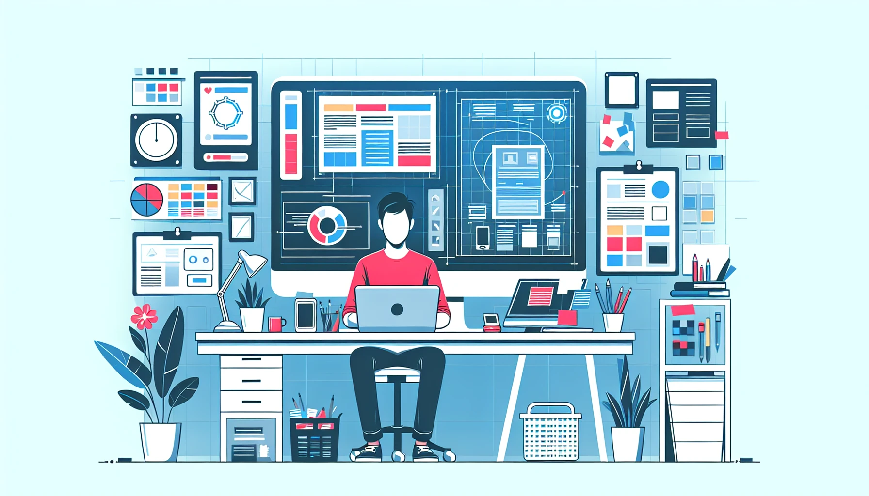 Illustration pour un CV de UX designer