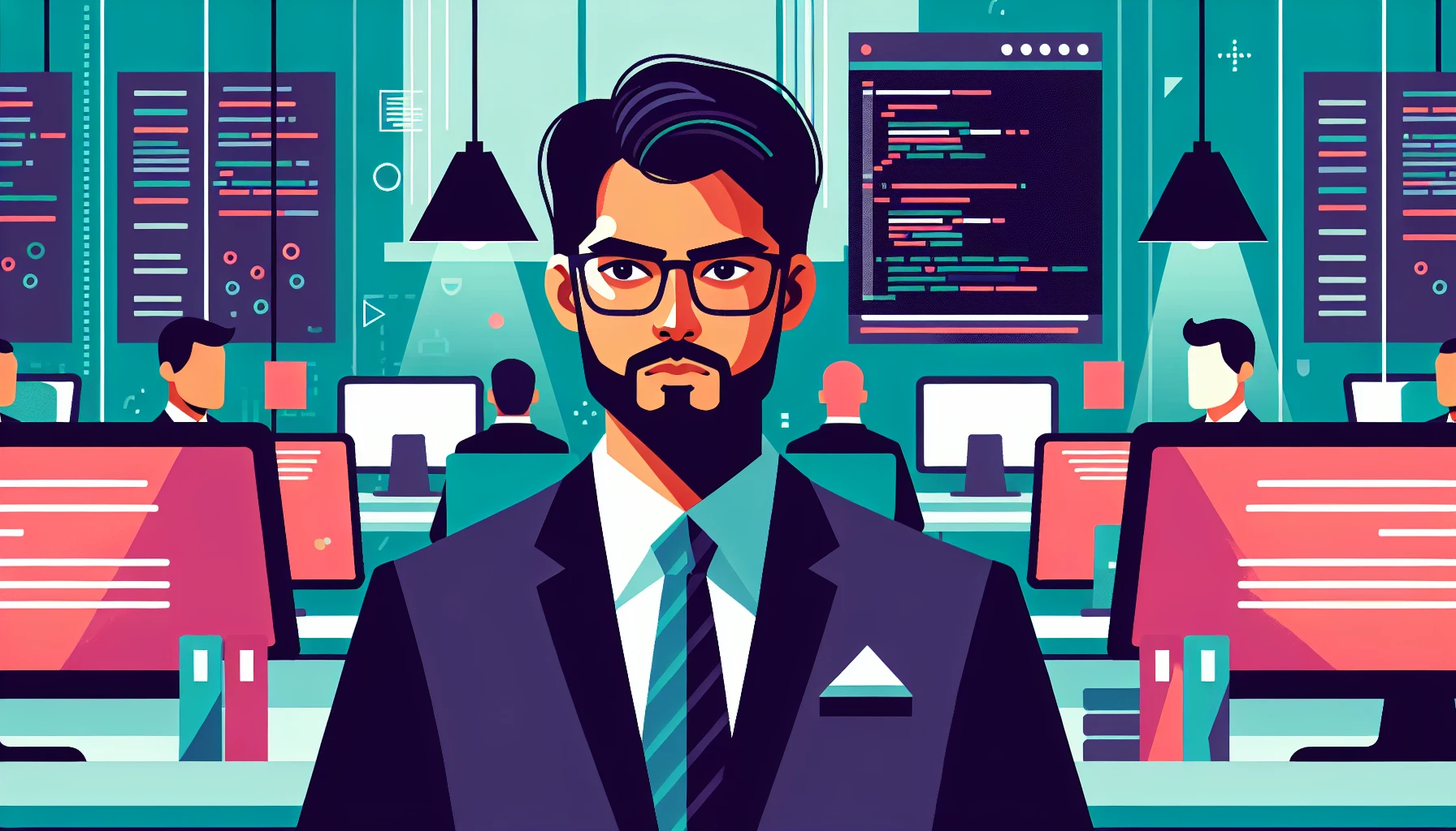 Illustration pour un CV de Directeur Informatique