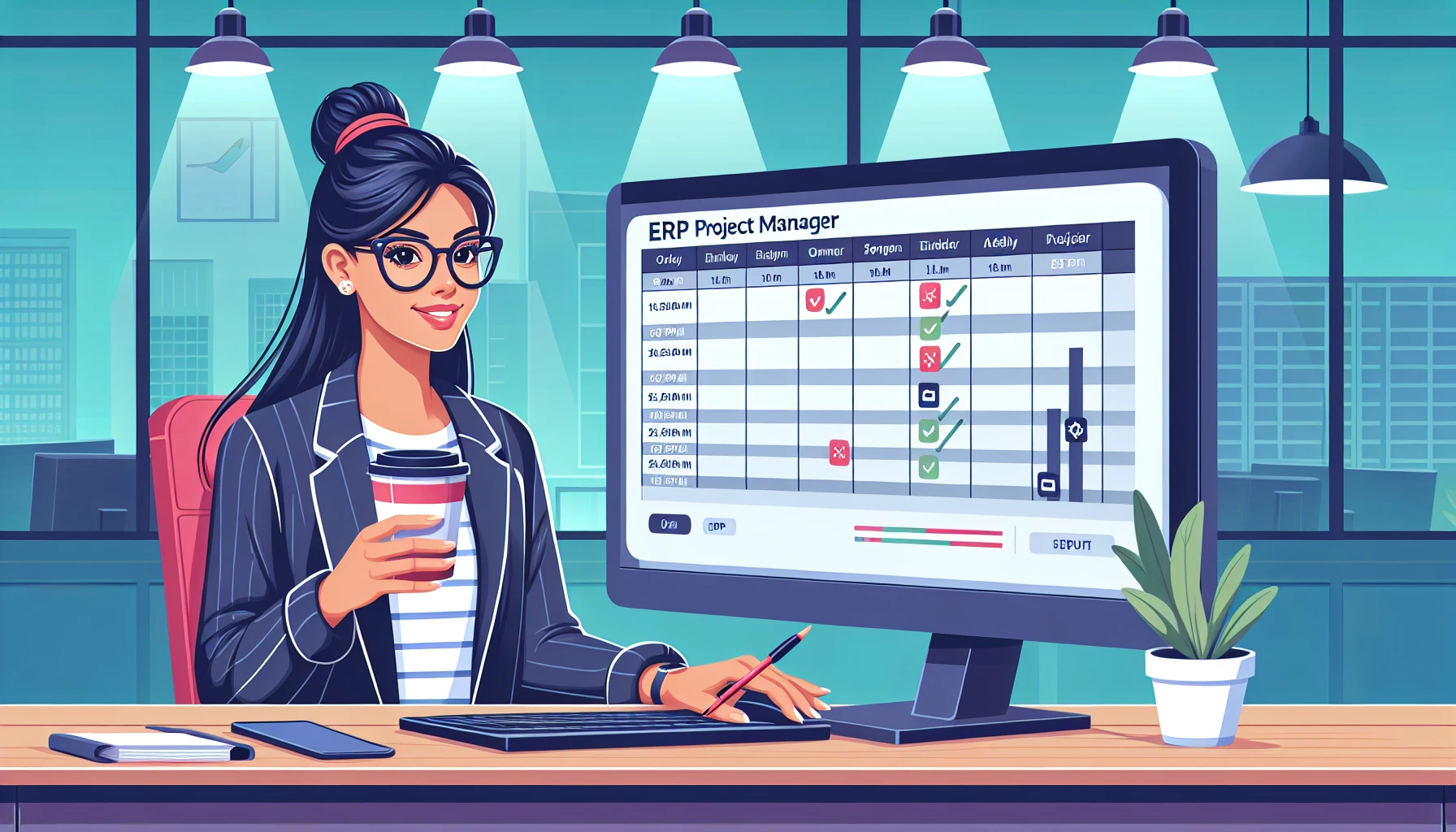 Illustration pour un CV de Chef de Projet ERP
