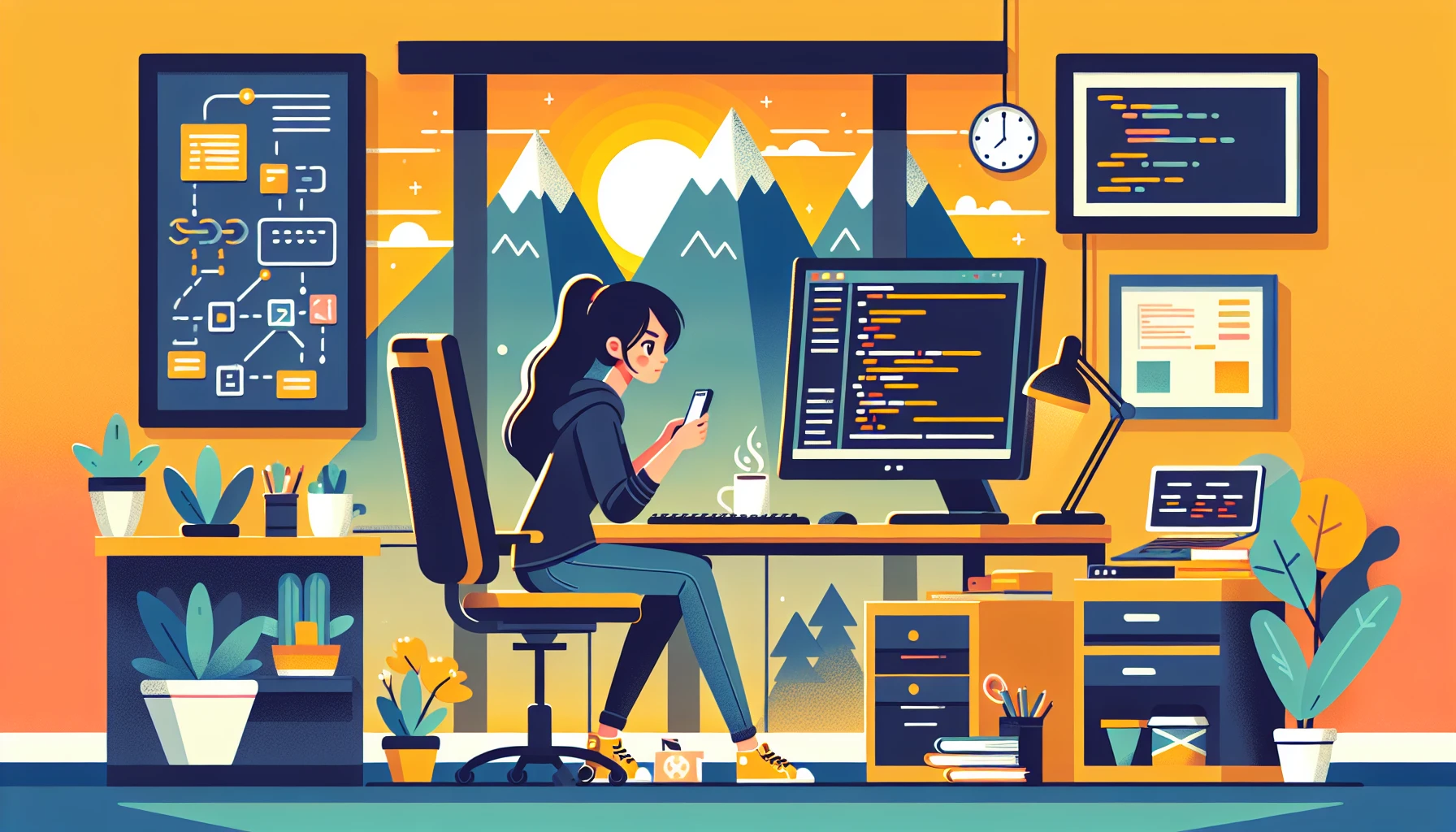 Illustration pour un CV de Informaticien