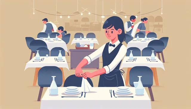 Illustration pour un CV de Commis de salle