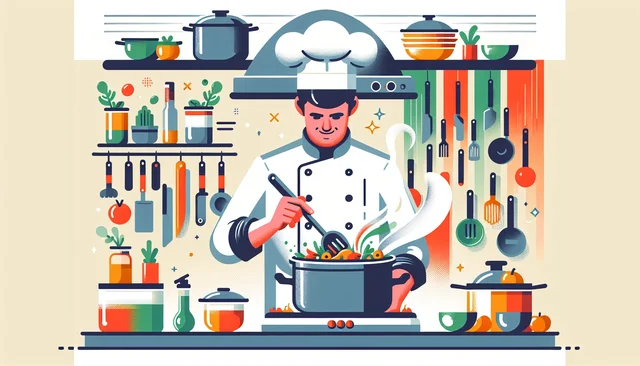 Illustration pour un CV de Cuisinier