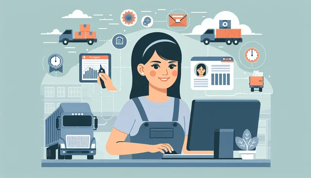 Illustration pour un CV de Assistant logistique