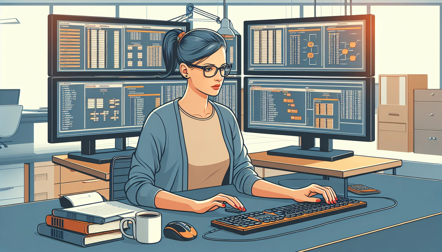Illustration pour un CV de DBA (Database Administrator)