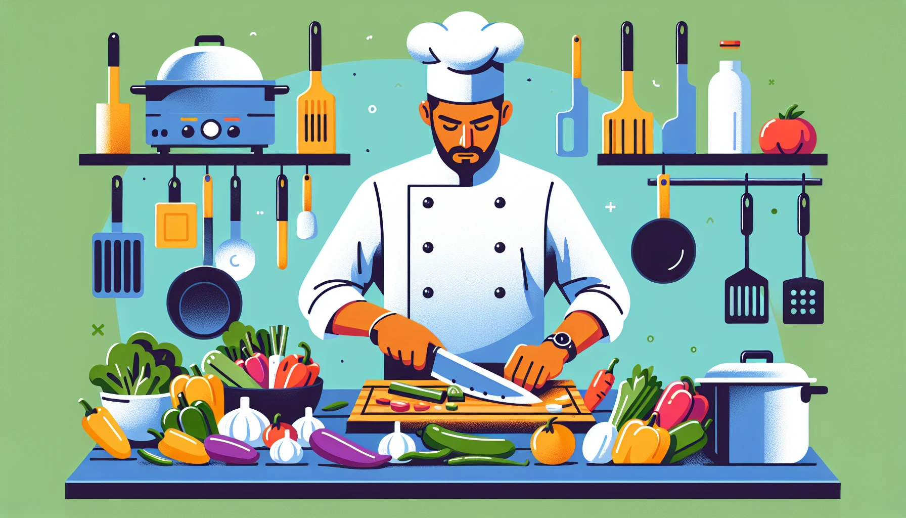 Illustration pour un CV de Aide cuisinier