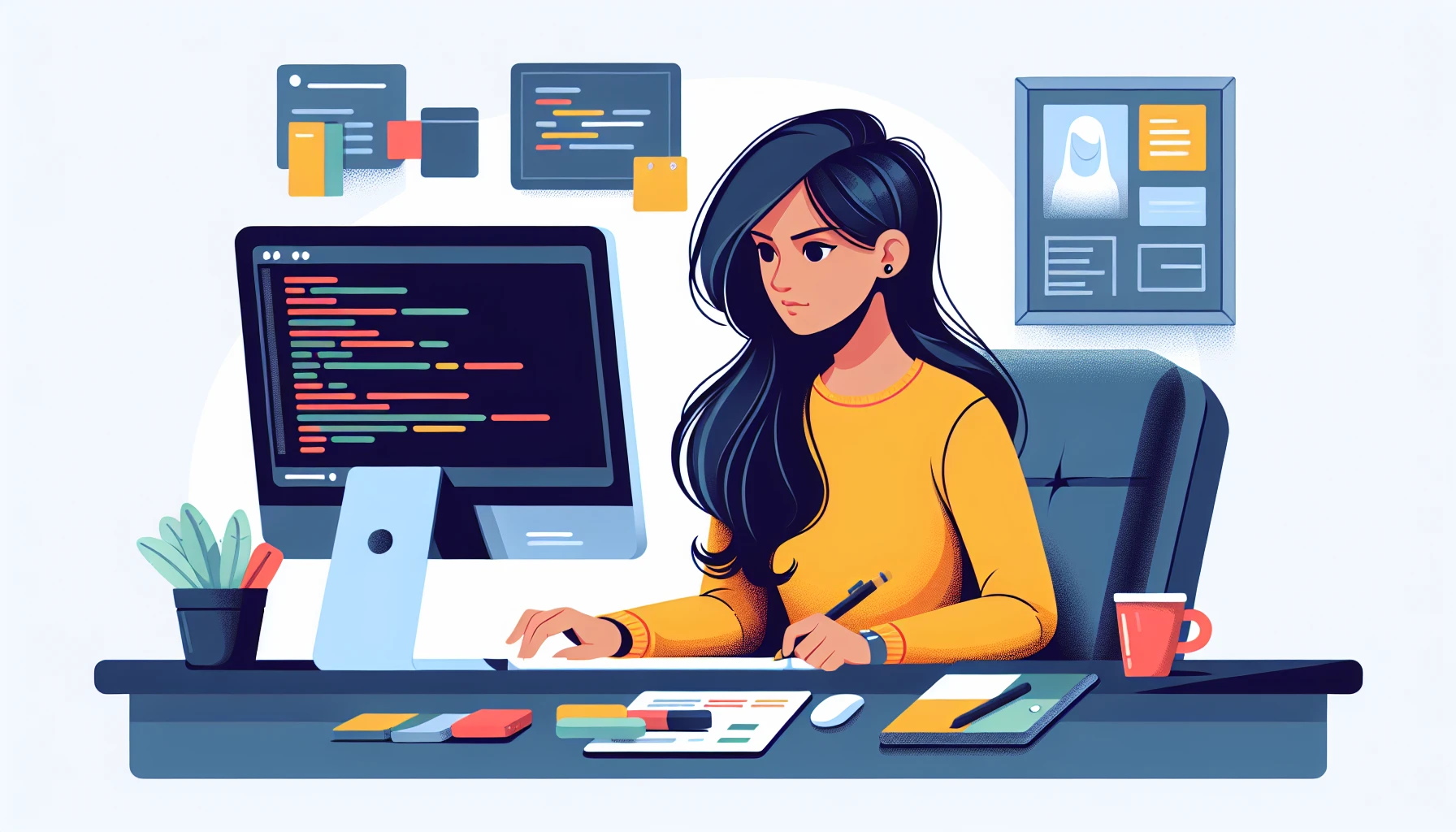 Illustration pour un CV de Web designer
