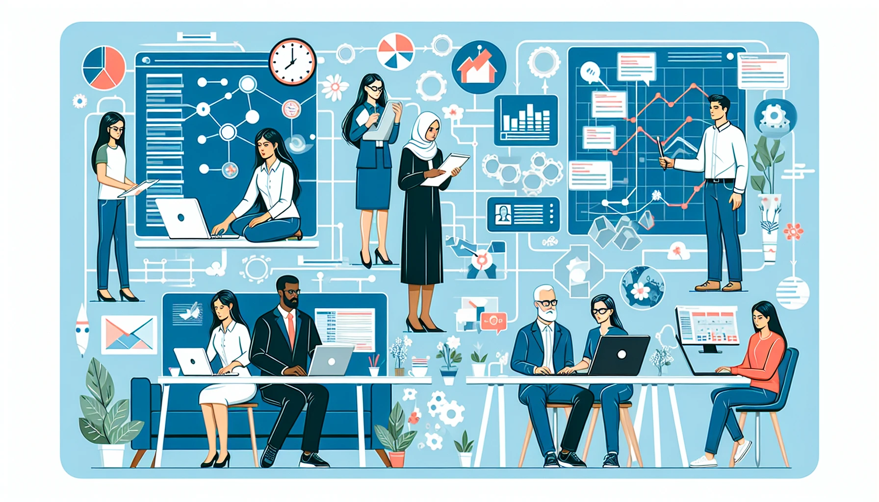 Illustration pour un CV de Chef de Projet Informatique